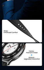 HAYLOU Solar Lite 2 Smartwatch - 1.43" AMOLED 60Hz, Bluetooth 5.4 Calling, 17-Day Battery, 150+ Sports Modes, 24/7 Health Monitor