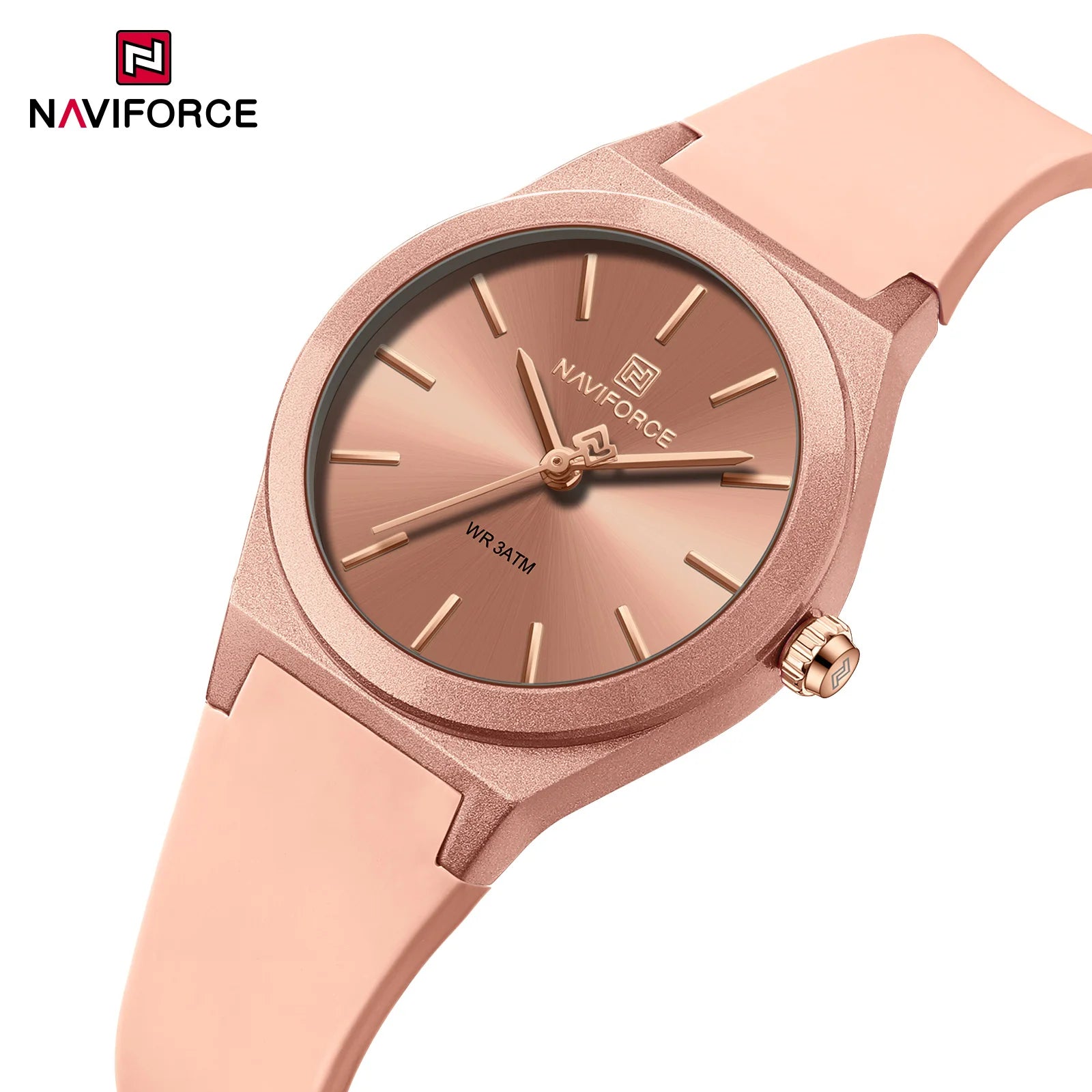 NAVIFORCE Women's Fashion Watch 2025 - Quartz Watch with Silicone Strap, Water Resistant, Simple Casual Ladies Wristwatch