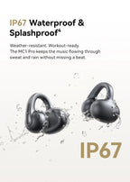 Baseus Bowie MC1 Pro Open-Ear Clip Earbuds - Bluetooth Wireless Earphones, Hi-Res Audio, 4-Mic ENC Calls, 40H Playtime, IP67 Waterproof, Ultra-Light Comfort Fit