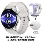 HAYLOU Watch 4S GPS Smartwatch - 1.43" AMOLED, 5-Satellite Positioning, Bluetooth Calling, 120+ Sports Modes, 18-Day Battery, Rotating Crown